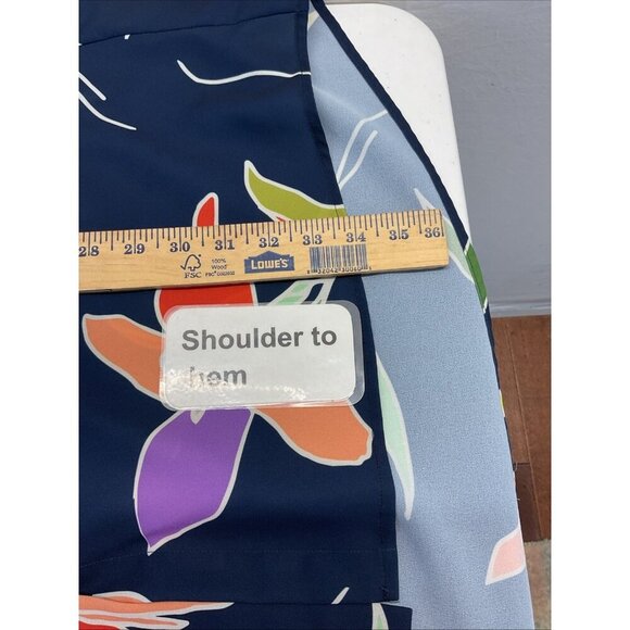 CROSBY BY MOLLIE BURCH Callaway Dress BUTTON FRONT SLEEVELESS NAVY POCKETED LG - Picture 10 of 11